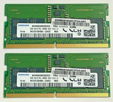 2x Samsung 8GB DDR5 5600MHz SODIMM Laptop Geheugenmodule